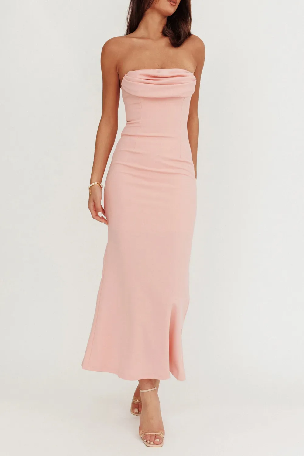 Versatile Casual Solid Color Off-Shoulder Long Skirt