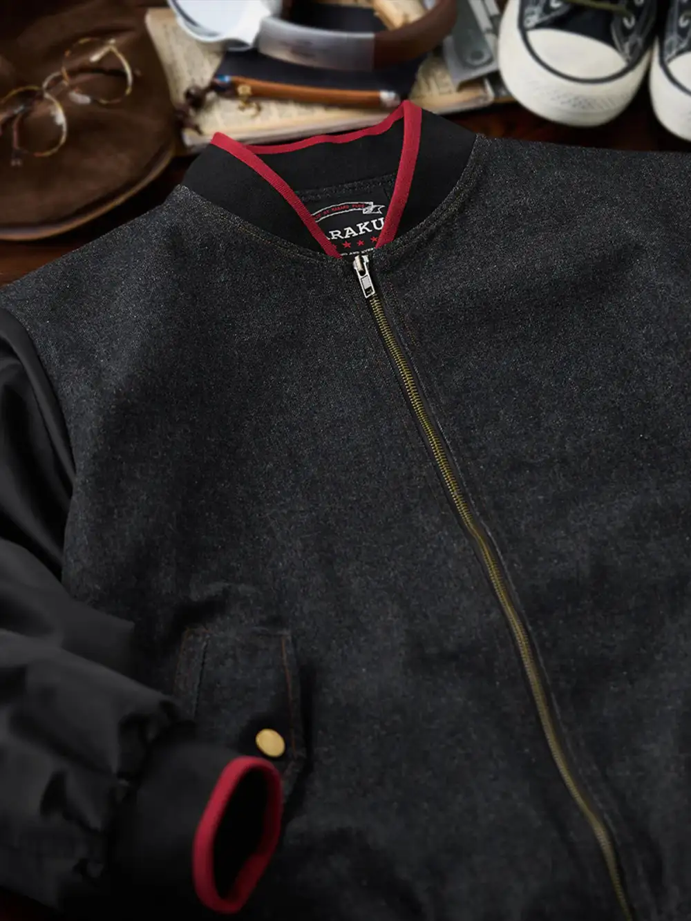 Men's Denim Bomber Jacket