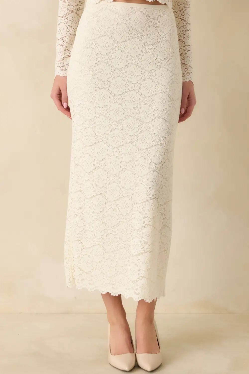 Lace Midi Skirt