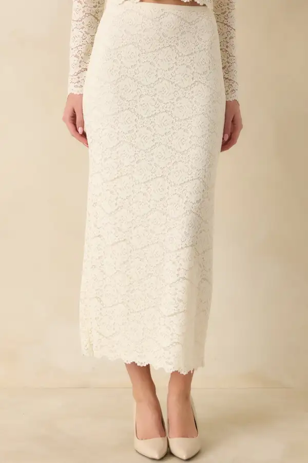 Lace Midi Skirt