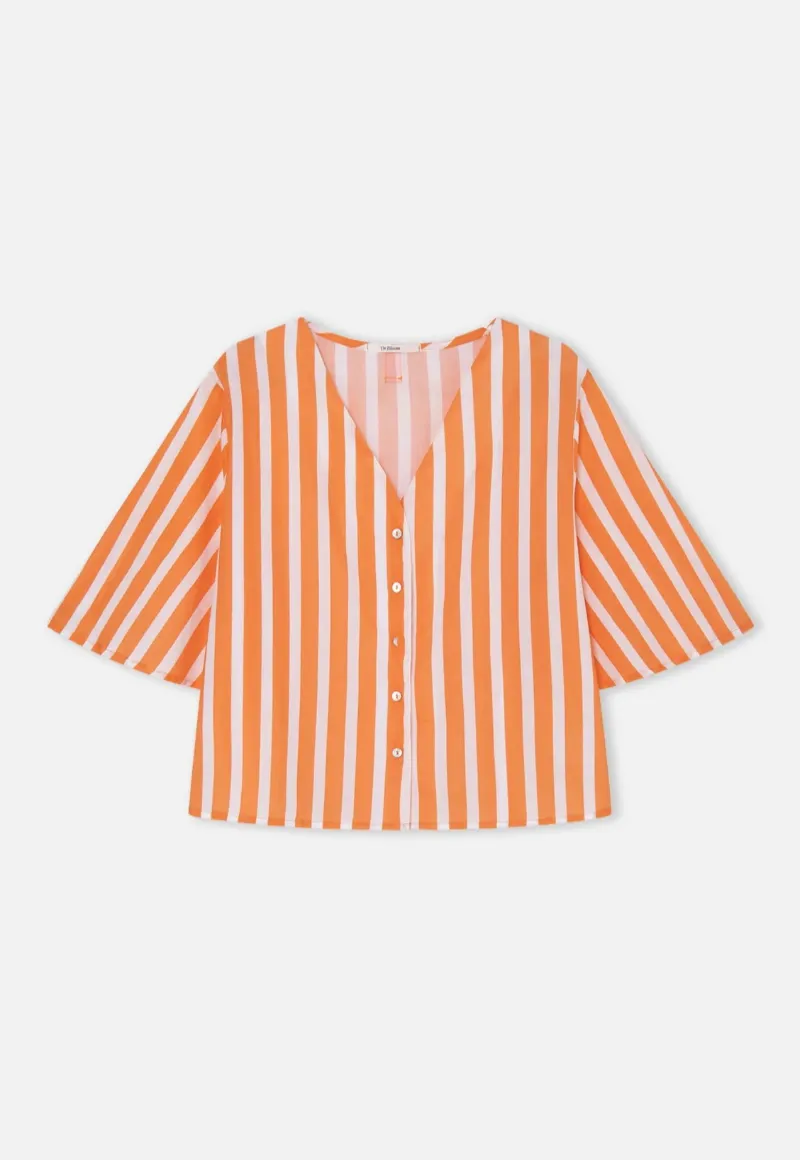 TANGERINE STRIPED BLOUSE