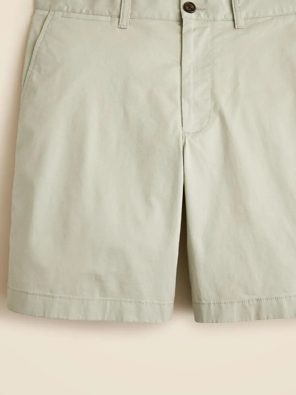Light Gray Twill Fabric Shorts