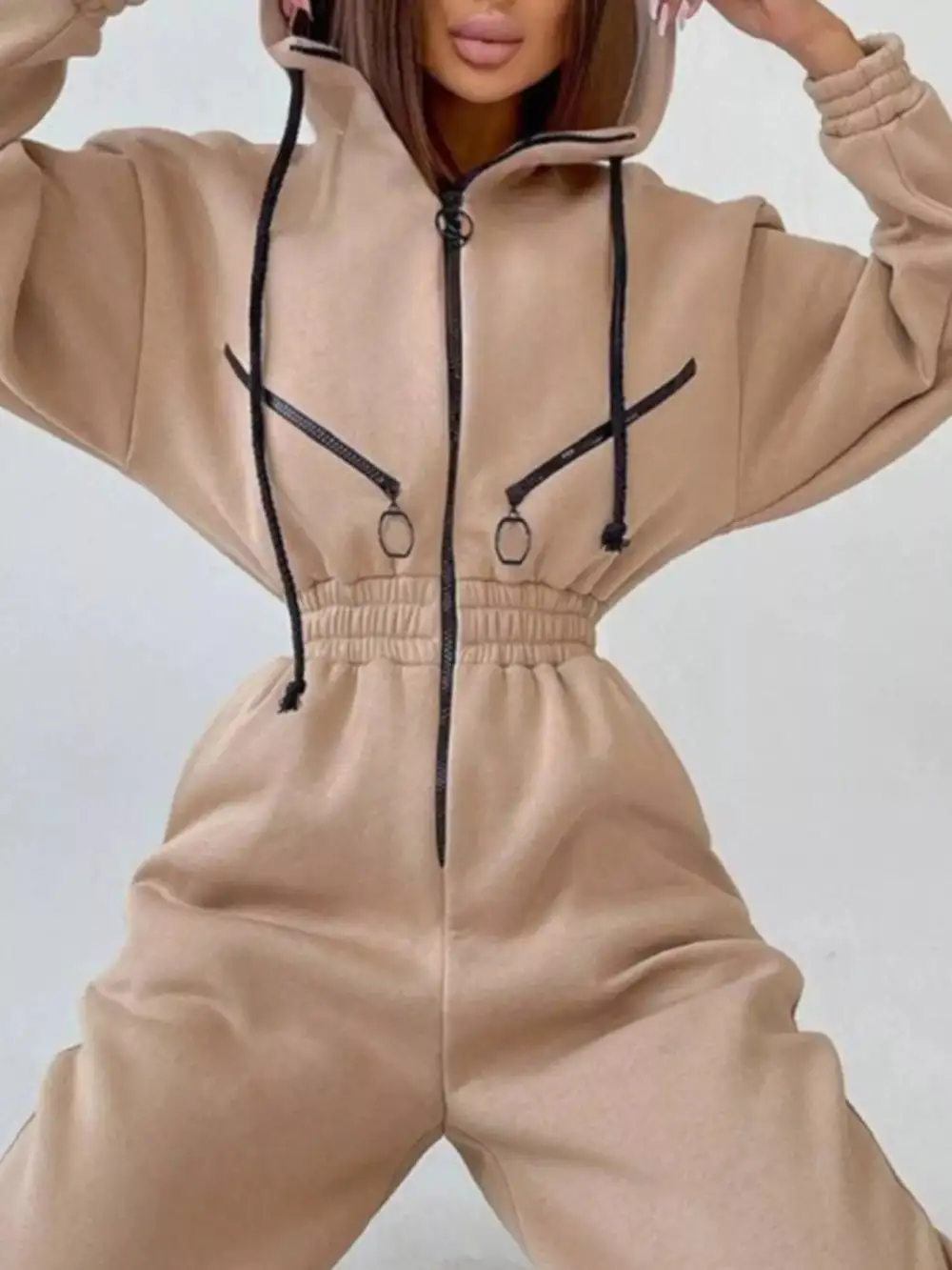 Hooded Zip Jumpsuit