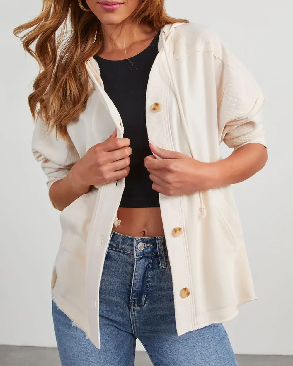 Hooded Knit Shacket