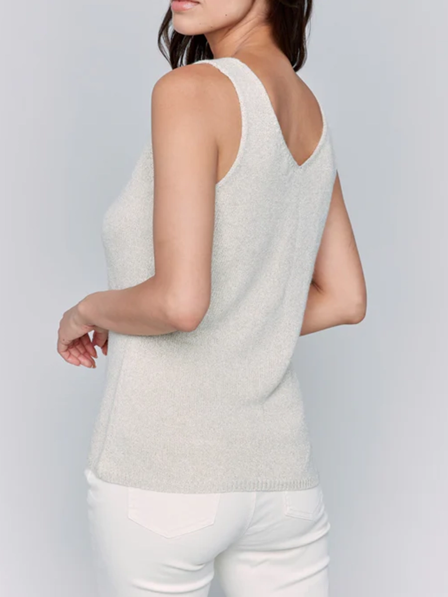Solid Color Basic V-Neck Women's Vest