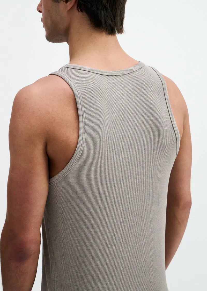Sculpted Ribbed Stretch Tank Top