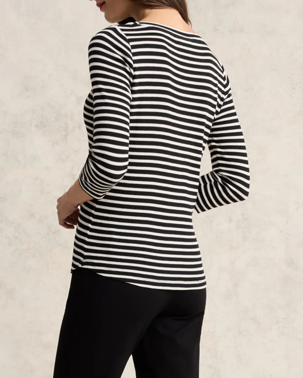 Stripe Boat Neck Tee