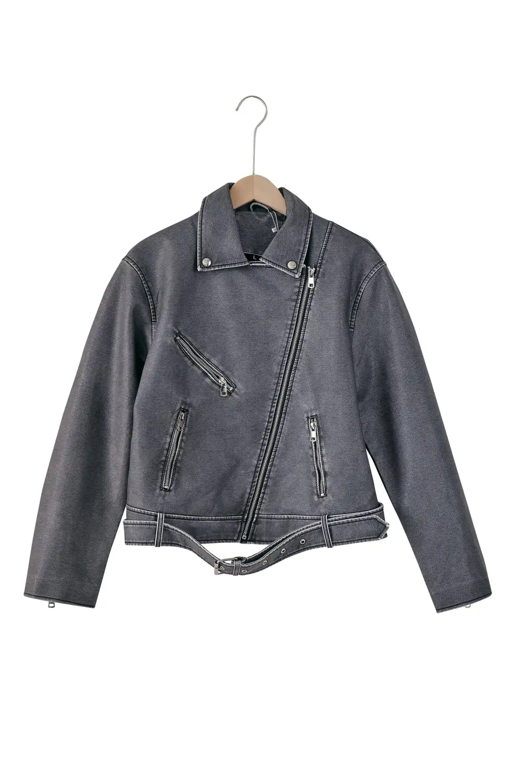 Celina Washed Faux Leather Jacket