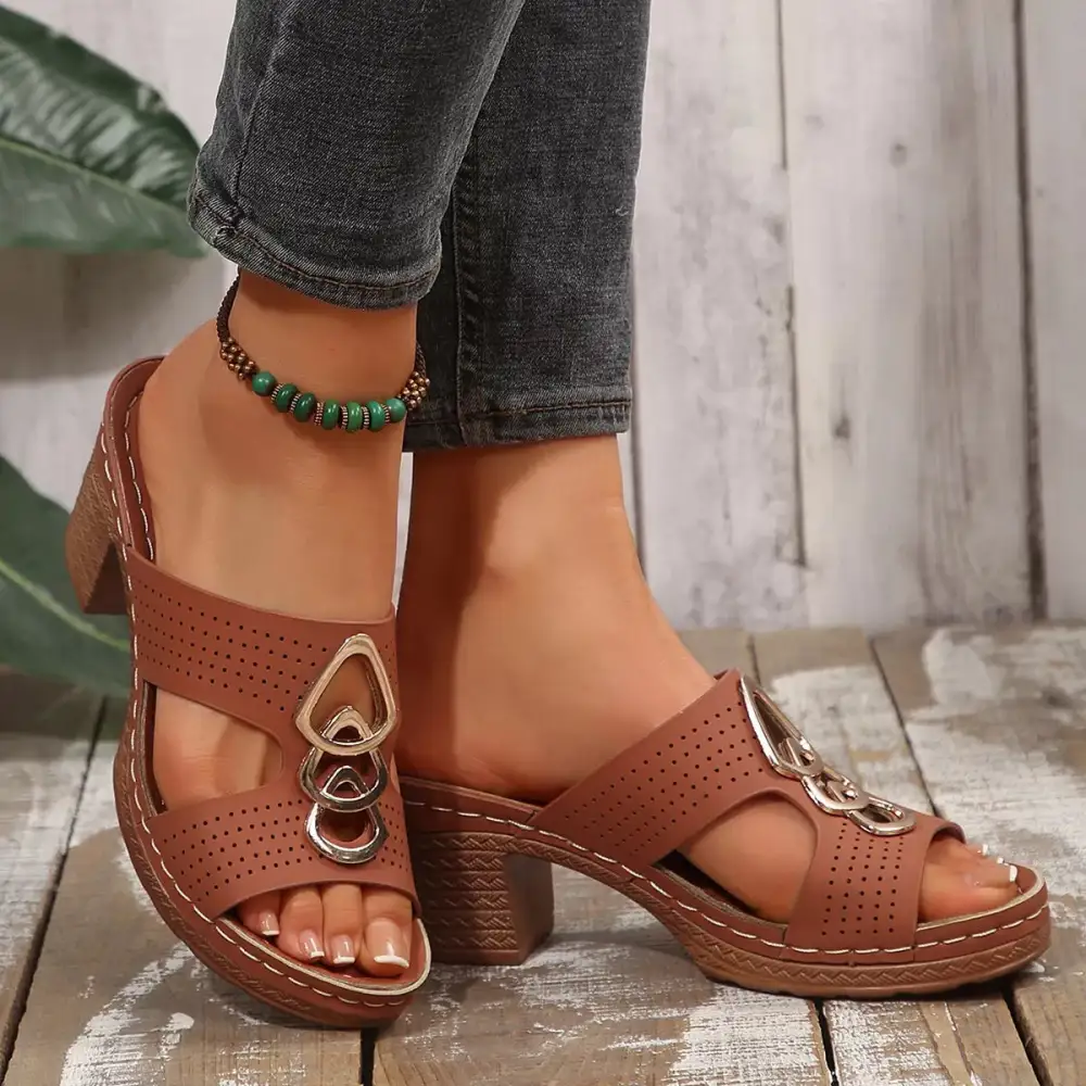 Easygoing Heels Block Heel Sandals