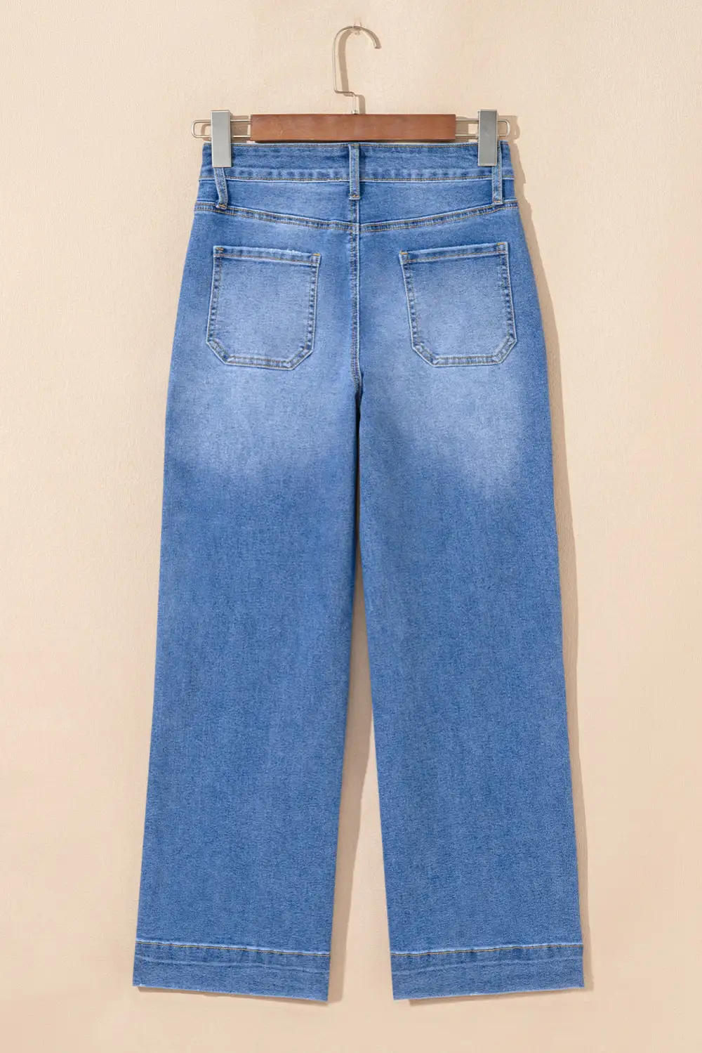 Wide Leg Cropped High Rise Jeans