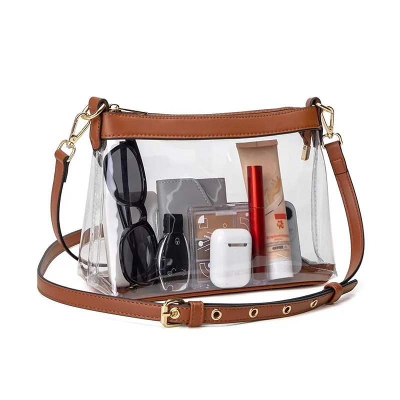 PVC transparent bag, European and American cross-border simple small square bag