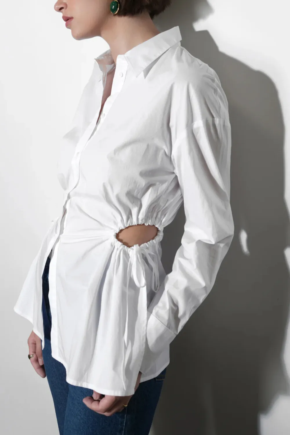 Button Collar Cotton Shirt