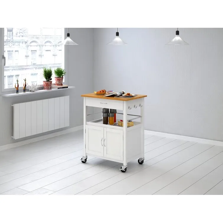 Carlijn Solid Wood Kitchen Cart