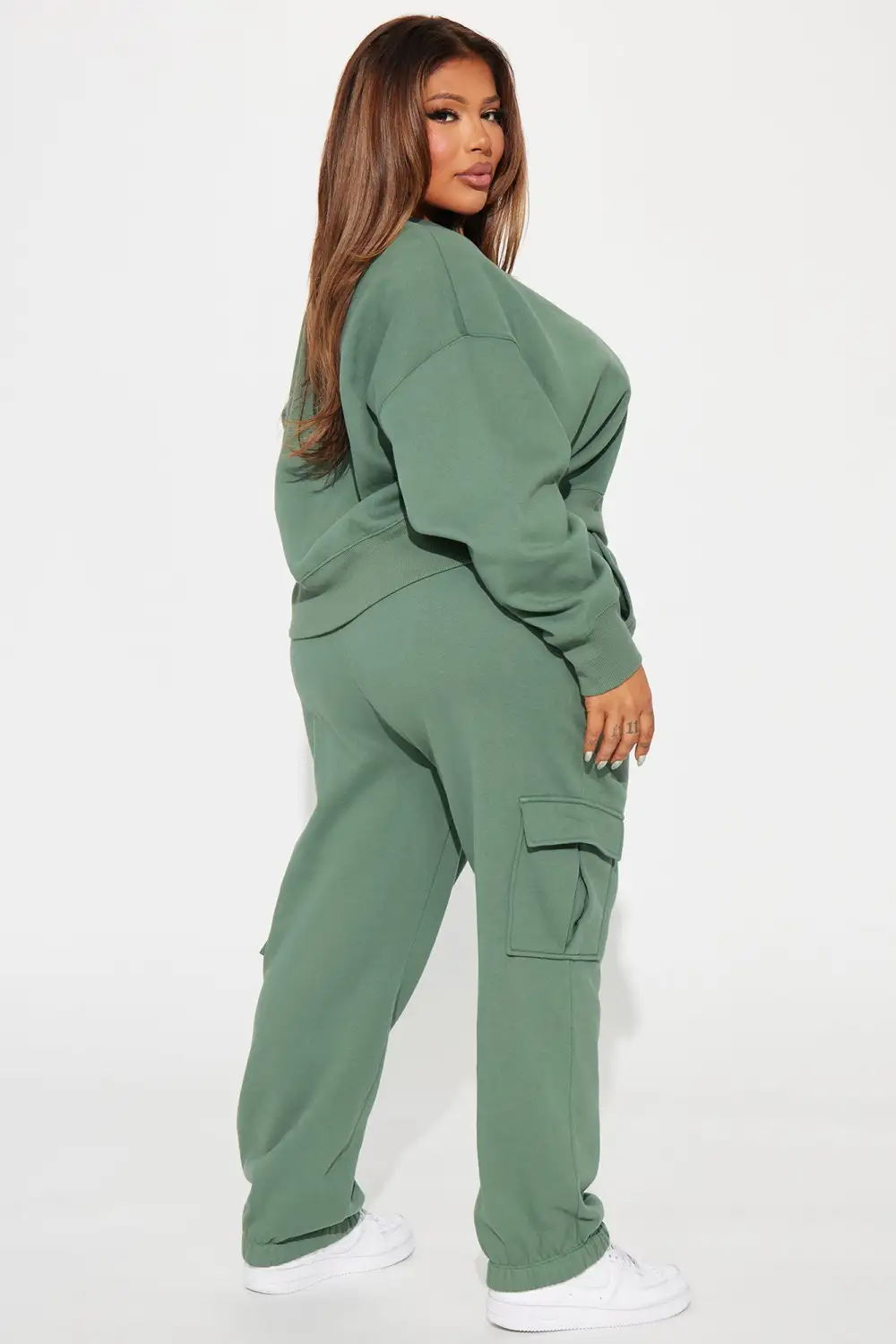 Follow Me Around Sweatsuit - Sage