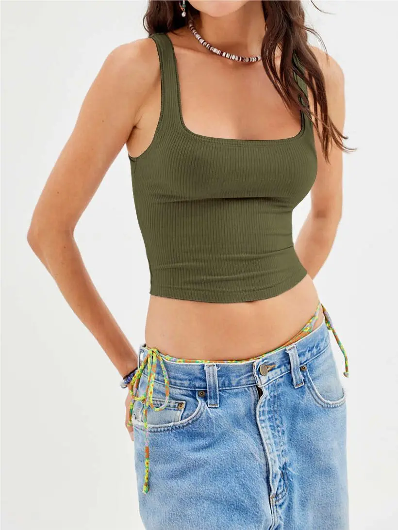 Solid Color Slim Fit Babes Vest