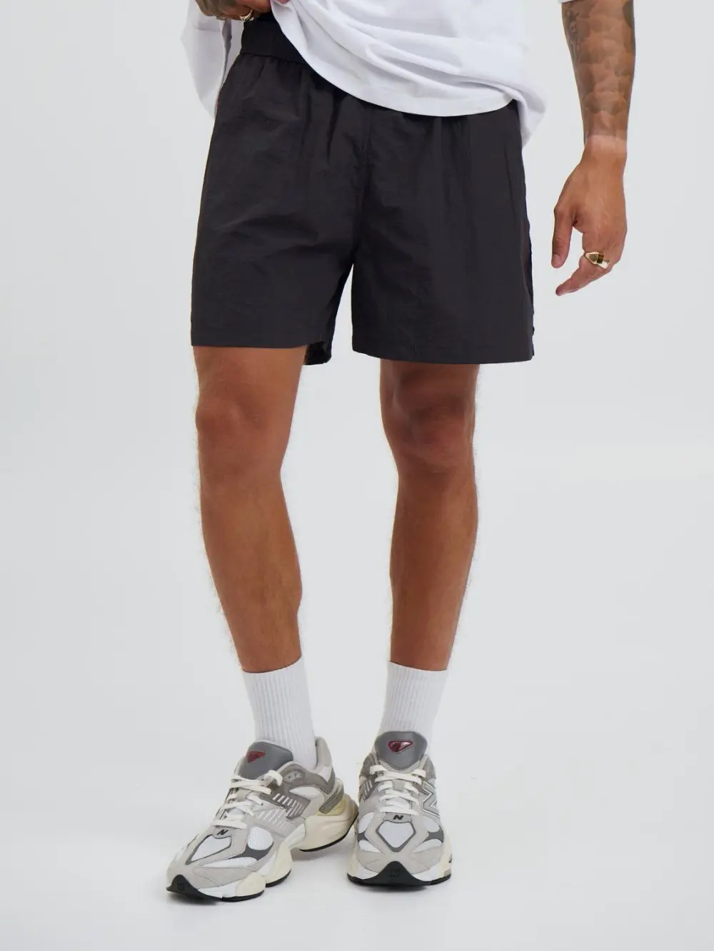 Casual And Daily Simple  Black Shorts