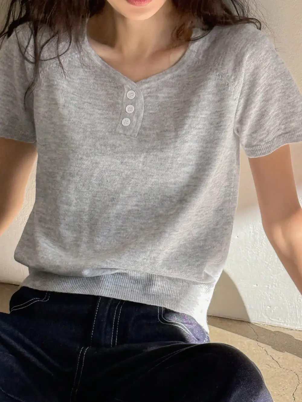 Half-Zip Knit Top