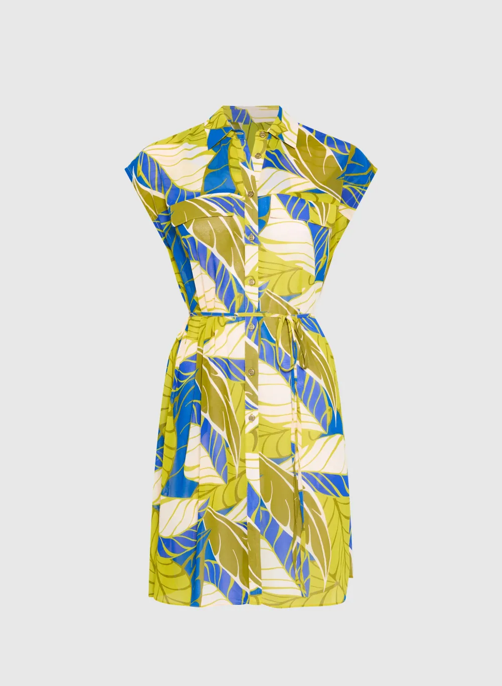 Chiffon-Blended Cotton Shirt