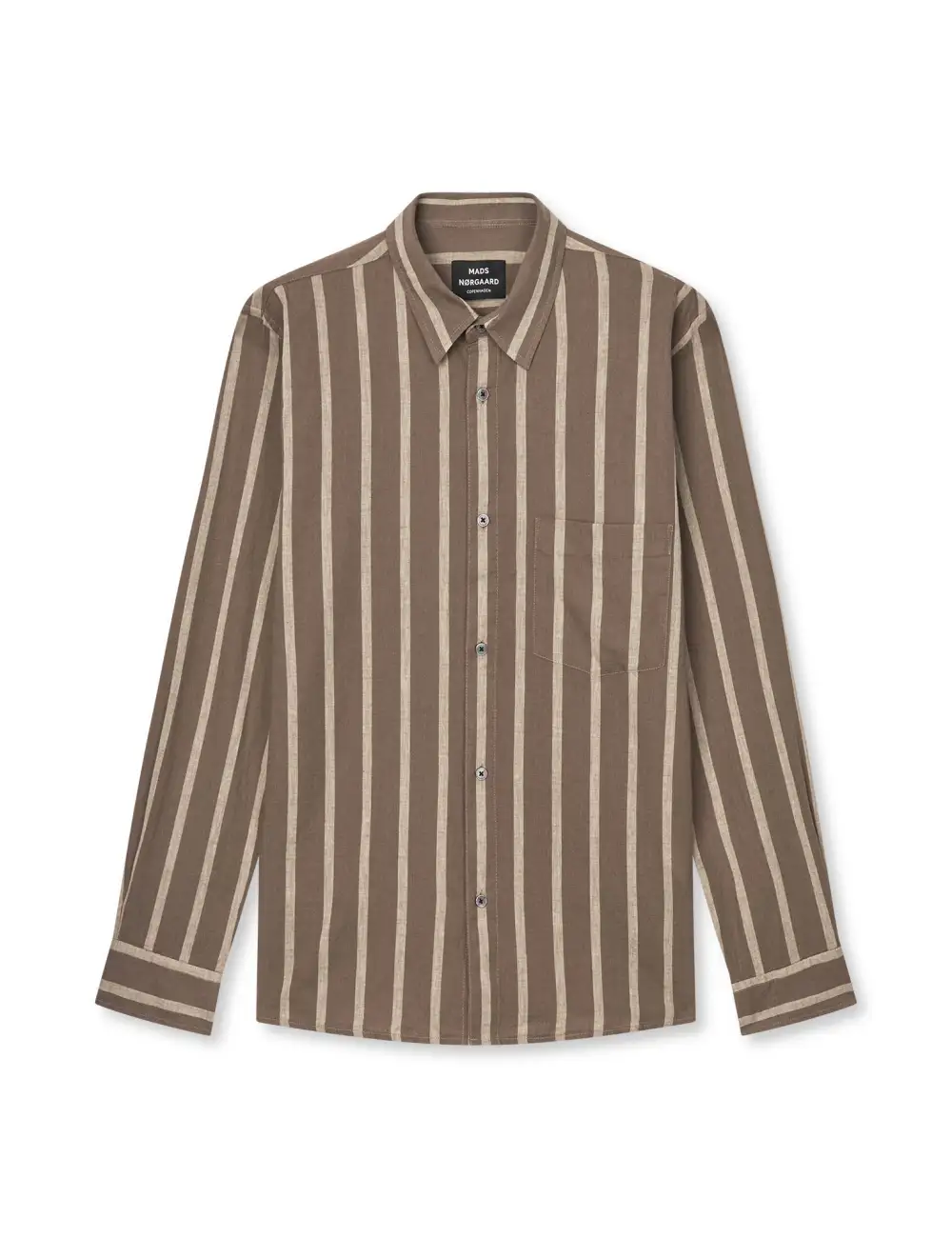 Men's Linen Blend Stripe Shirt