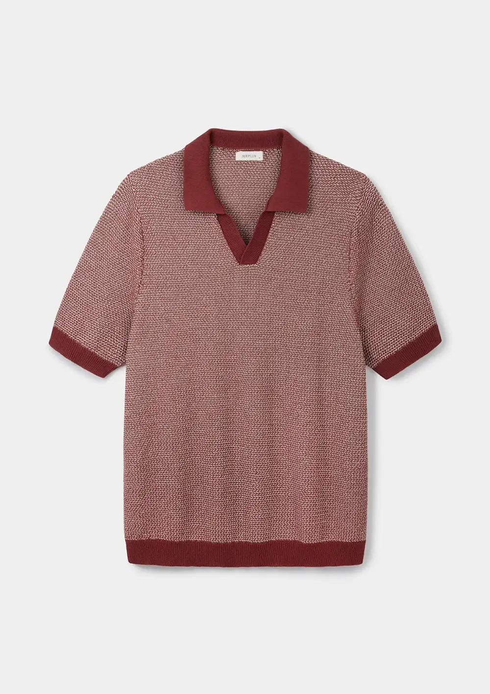 Rust Melange Knit Resort Polo