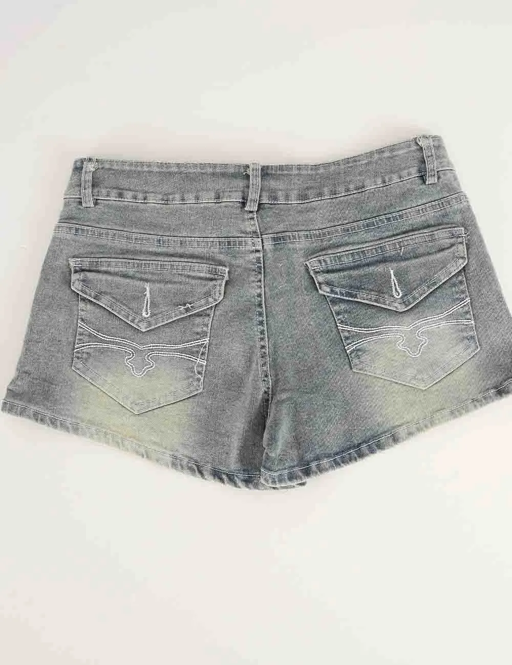 Casual Washed Denim Mini Shorts