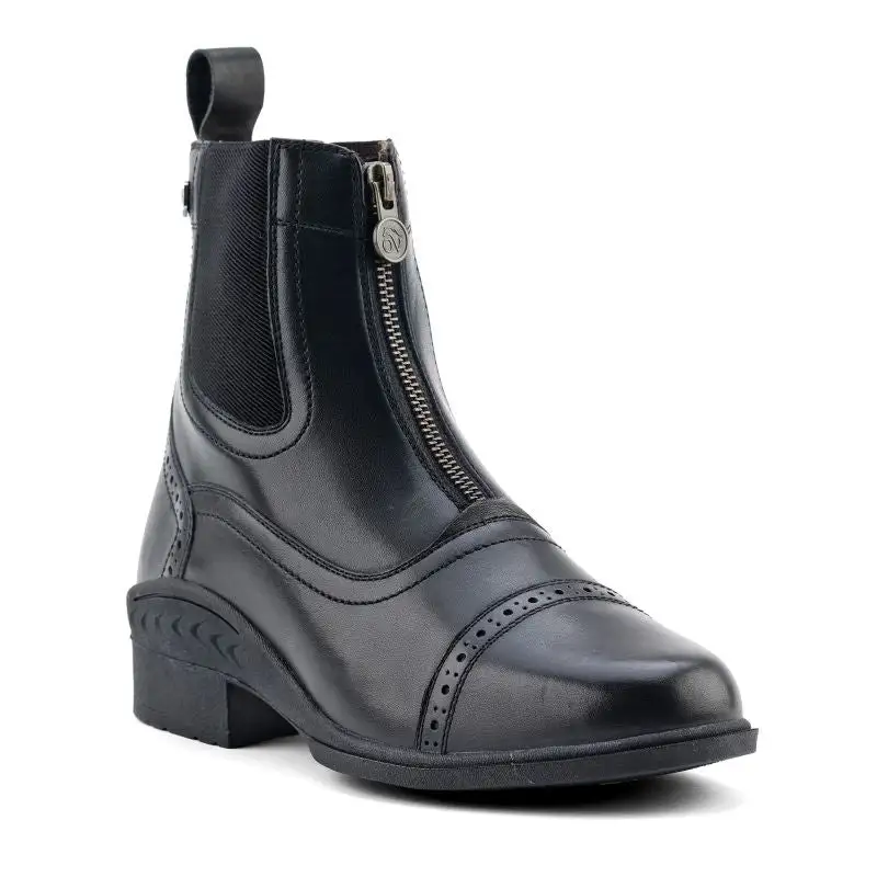 Elegant Zip Leather Paddock Boots