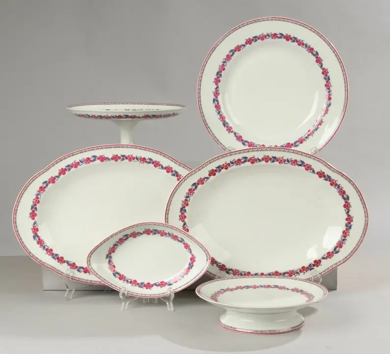 22-Piece Set Art Deco Dinnerware - Lanternier Limoges