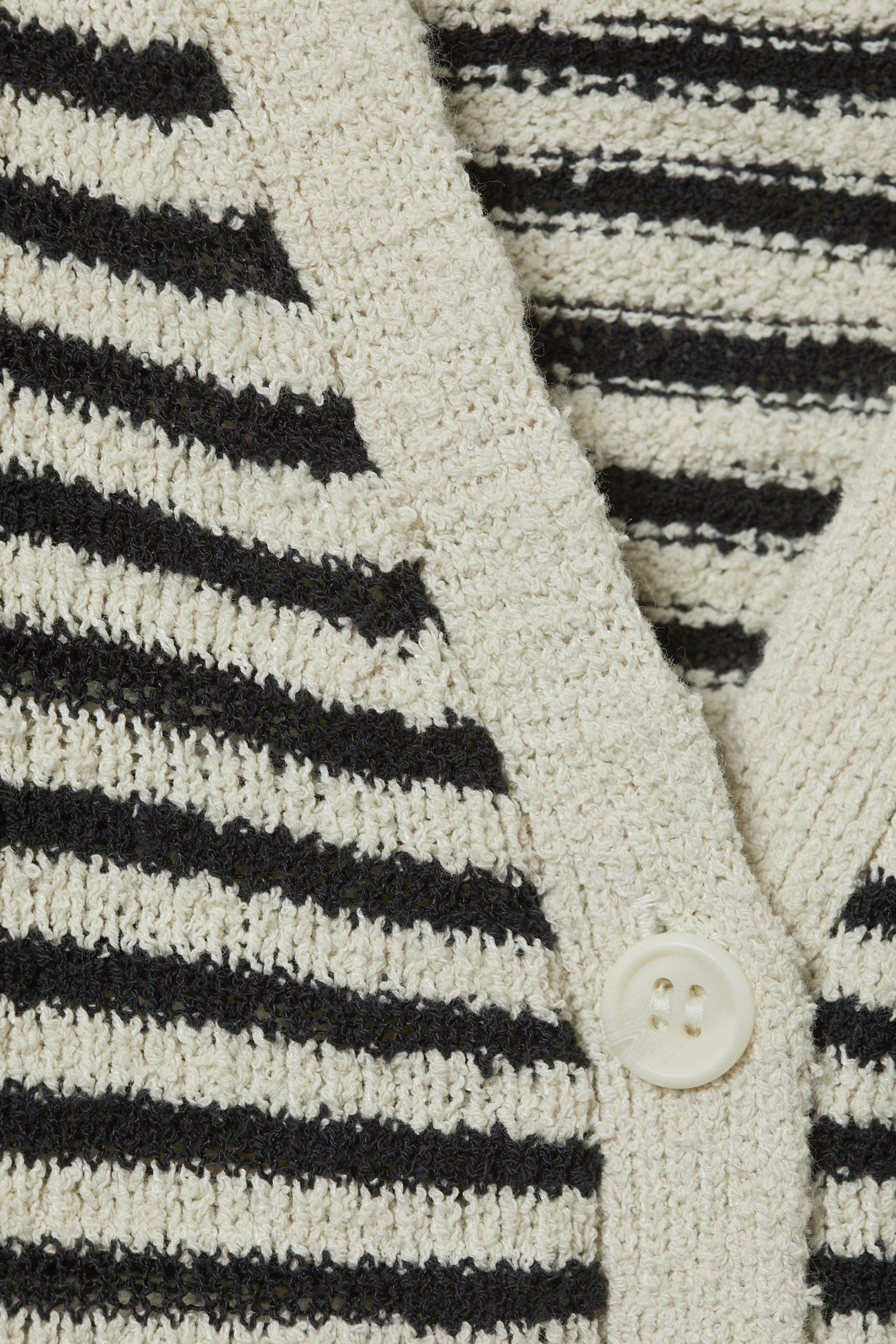 Striped V-Neck Drop Shoulder Cardigan