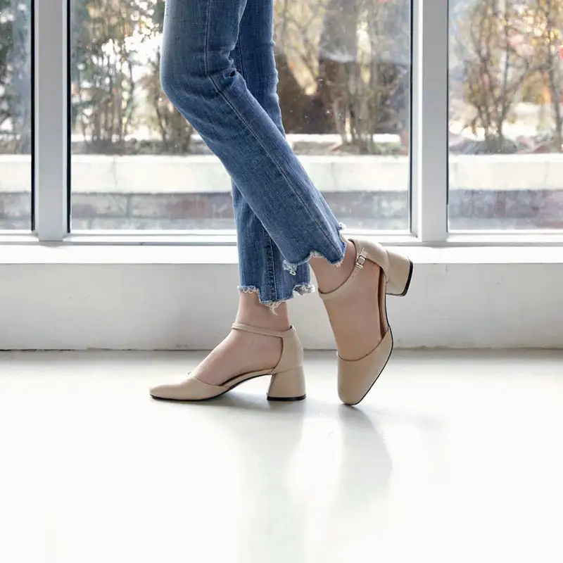 Mary Jane Block Heel Office Ready Everyday High Heels