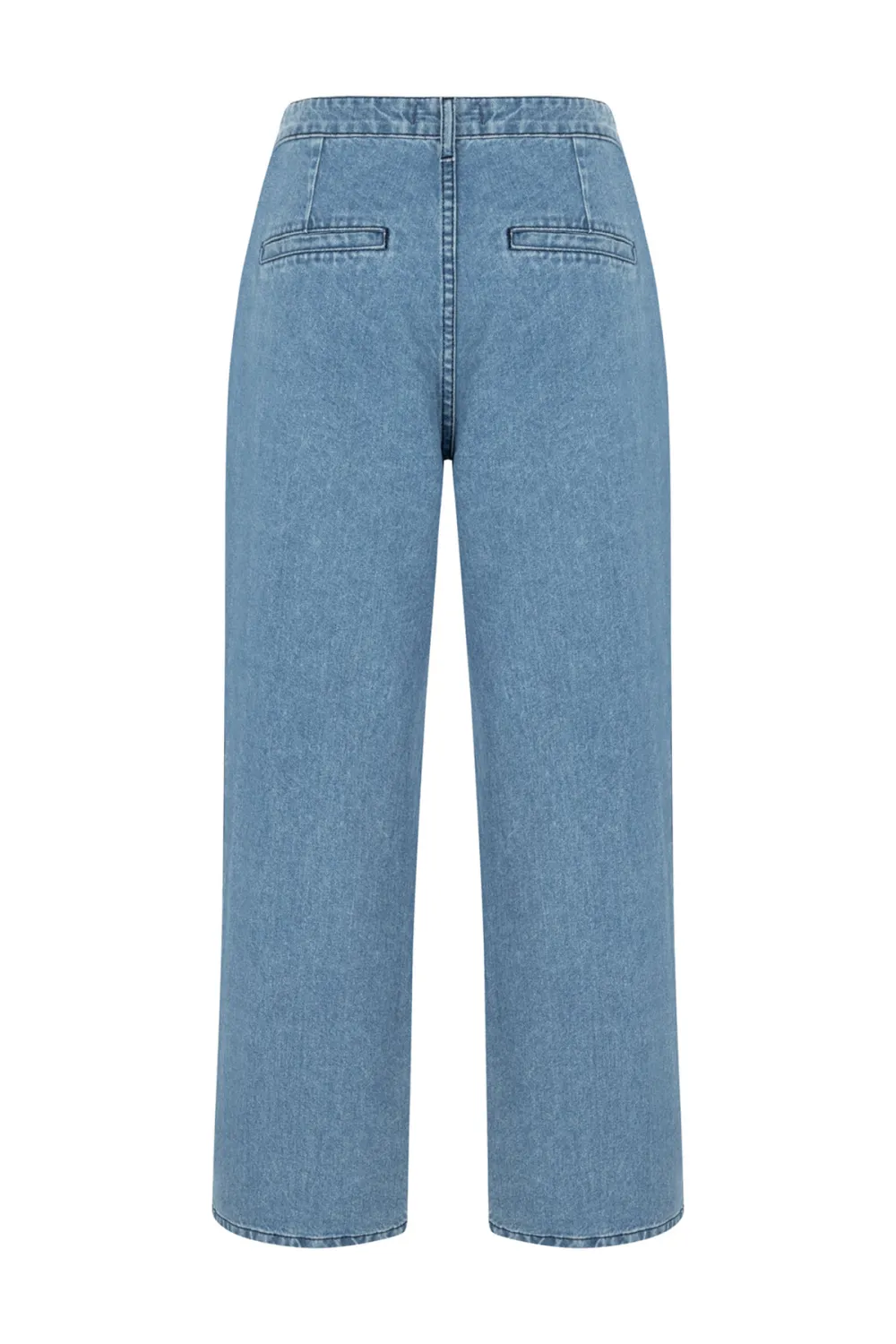 Wide-Leg Denim Pants