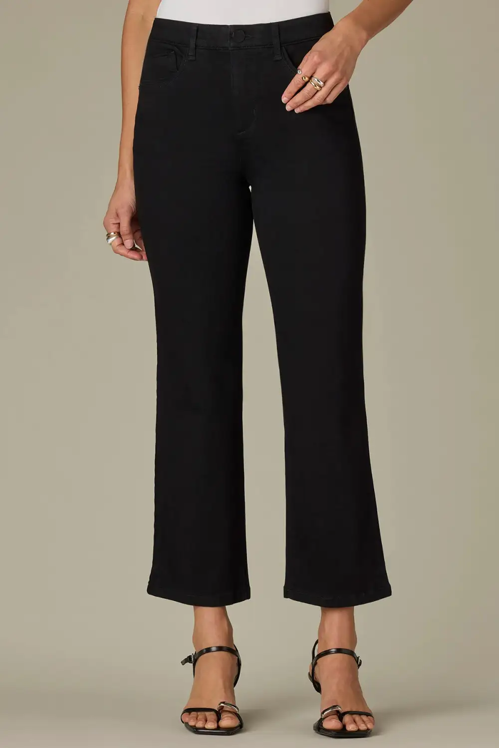 Relaxed Petite High Rise Cropped Bootcut Jeans