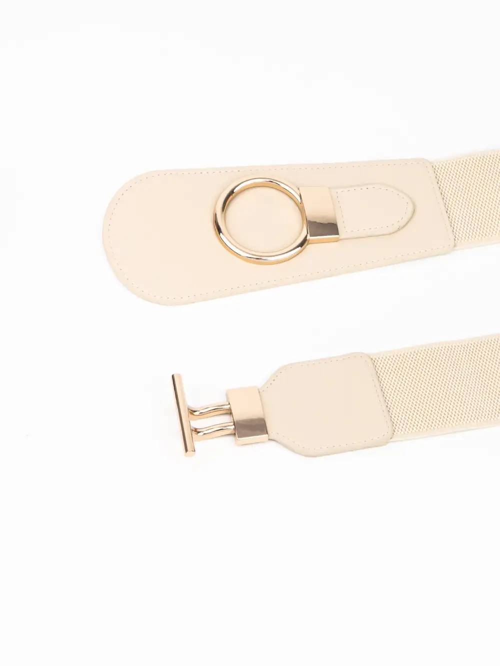 Wide Buckle Stretch Belt