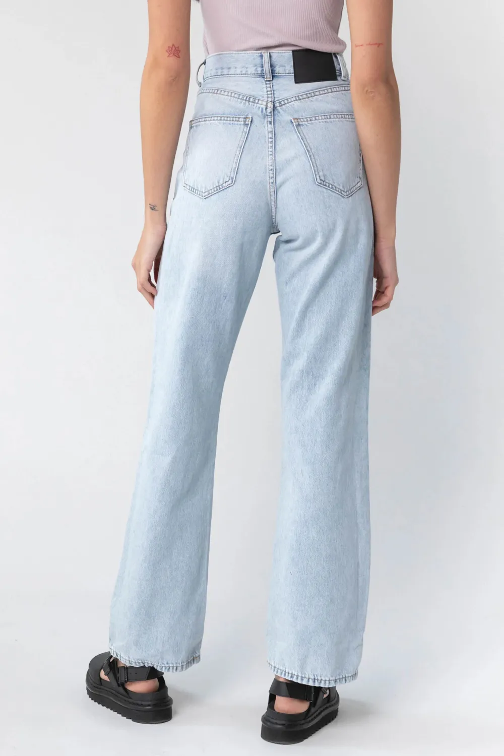 Basic Cotton Breathable High Waist Loose Jeans