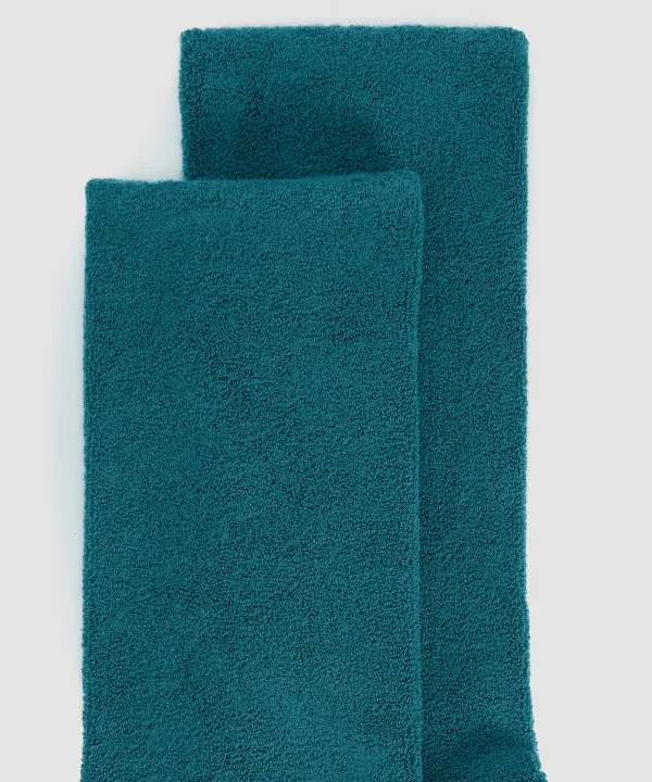 Plain Casual Style Cotton Crew Sock