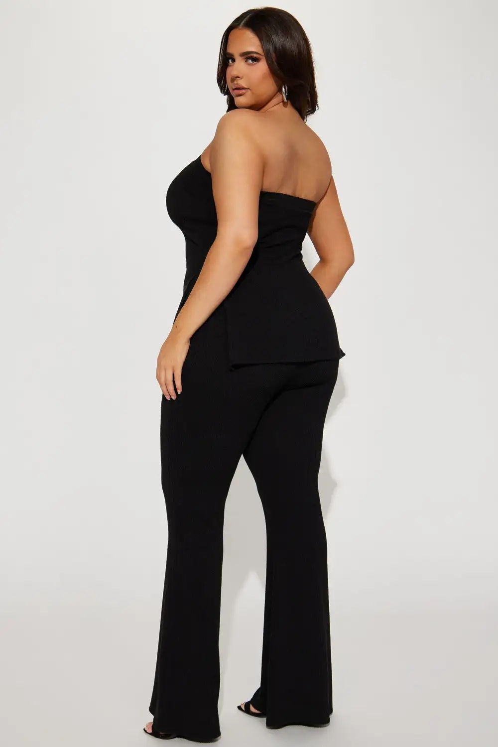 Highly Recommend Ribbed Pant Set - Black