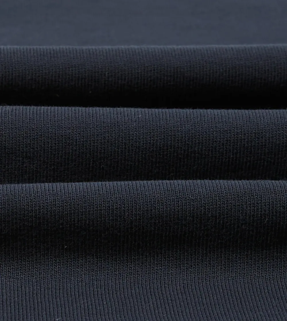 Navy Heavy Cotton Crew Neck Hiking T-Shirt Plain