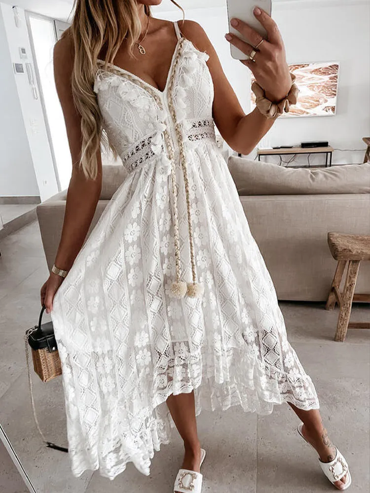 Boho Spirit White Maxi Dress