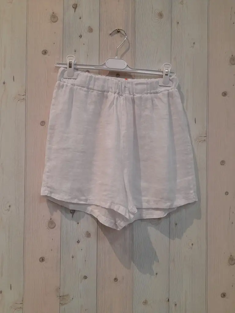 Linen Blend Easy Waist Casual Shorts