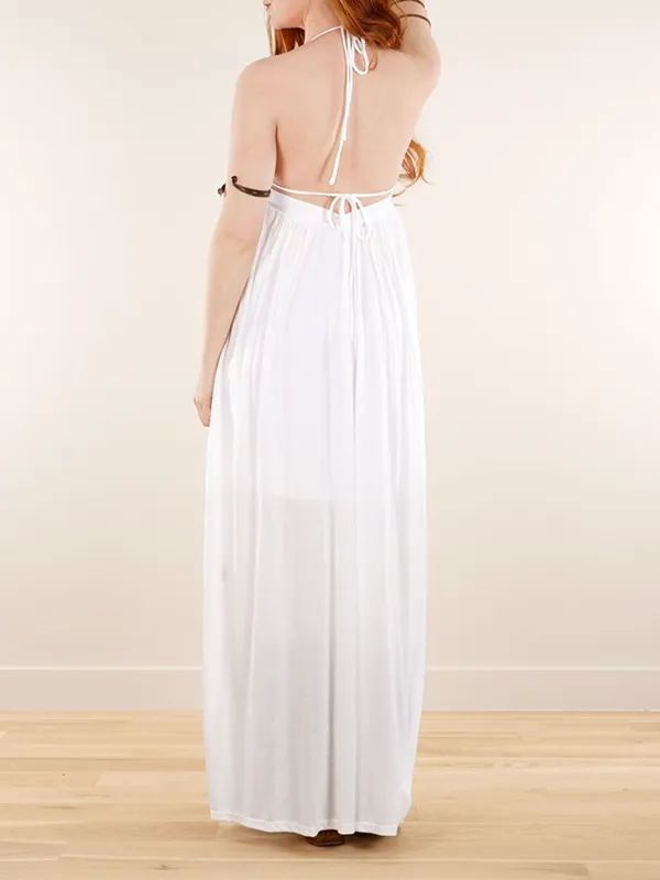 Strappy Bare Back Long Dress And Harem Pant Overalls