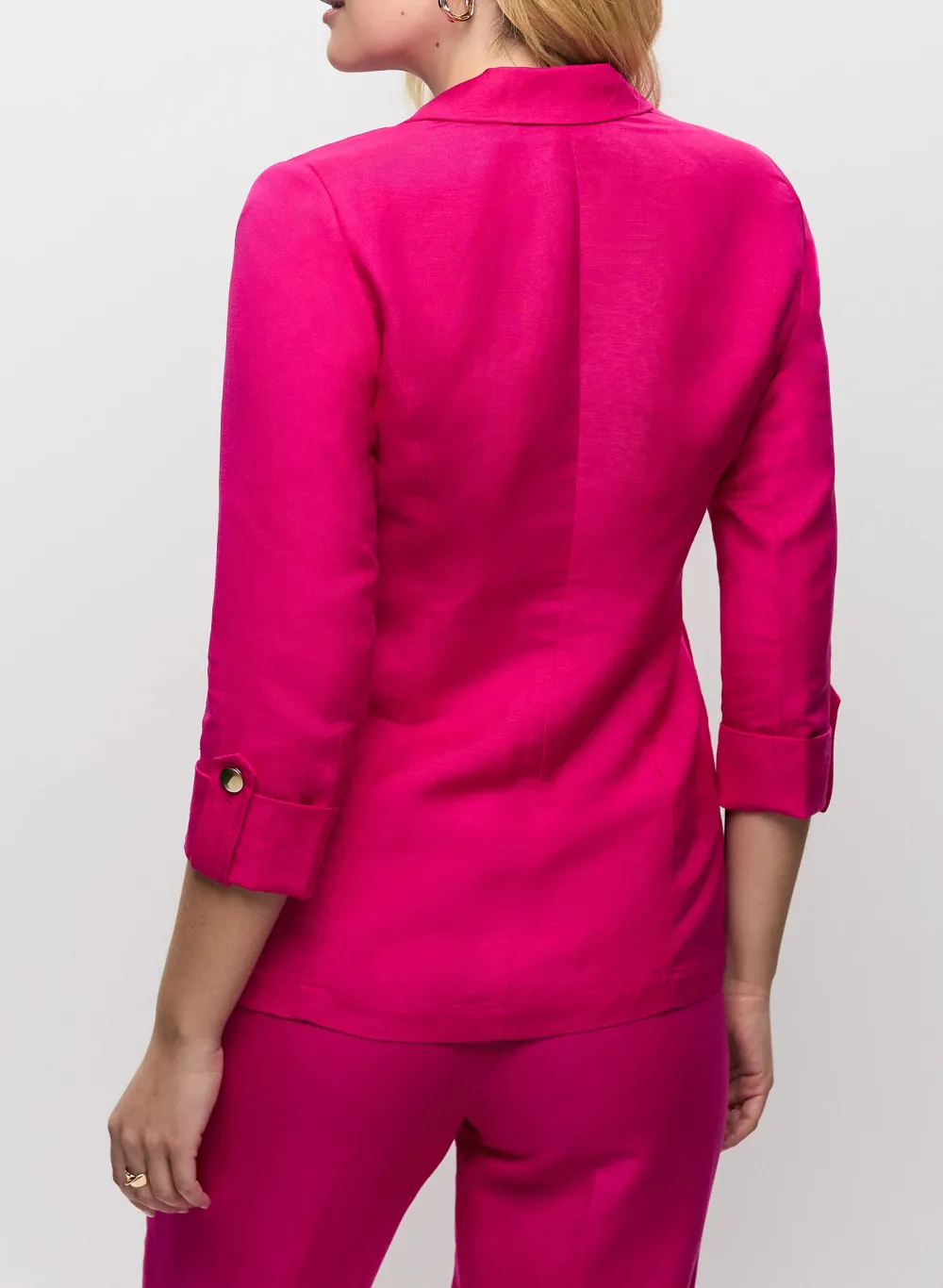 Ivory Linen Blend Blazer