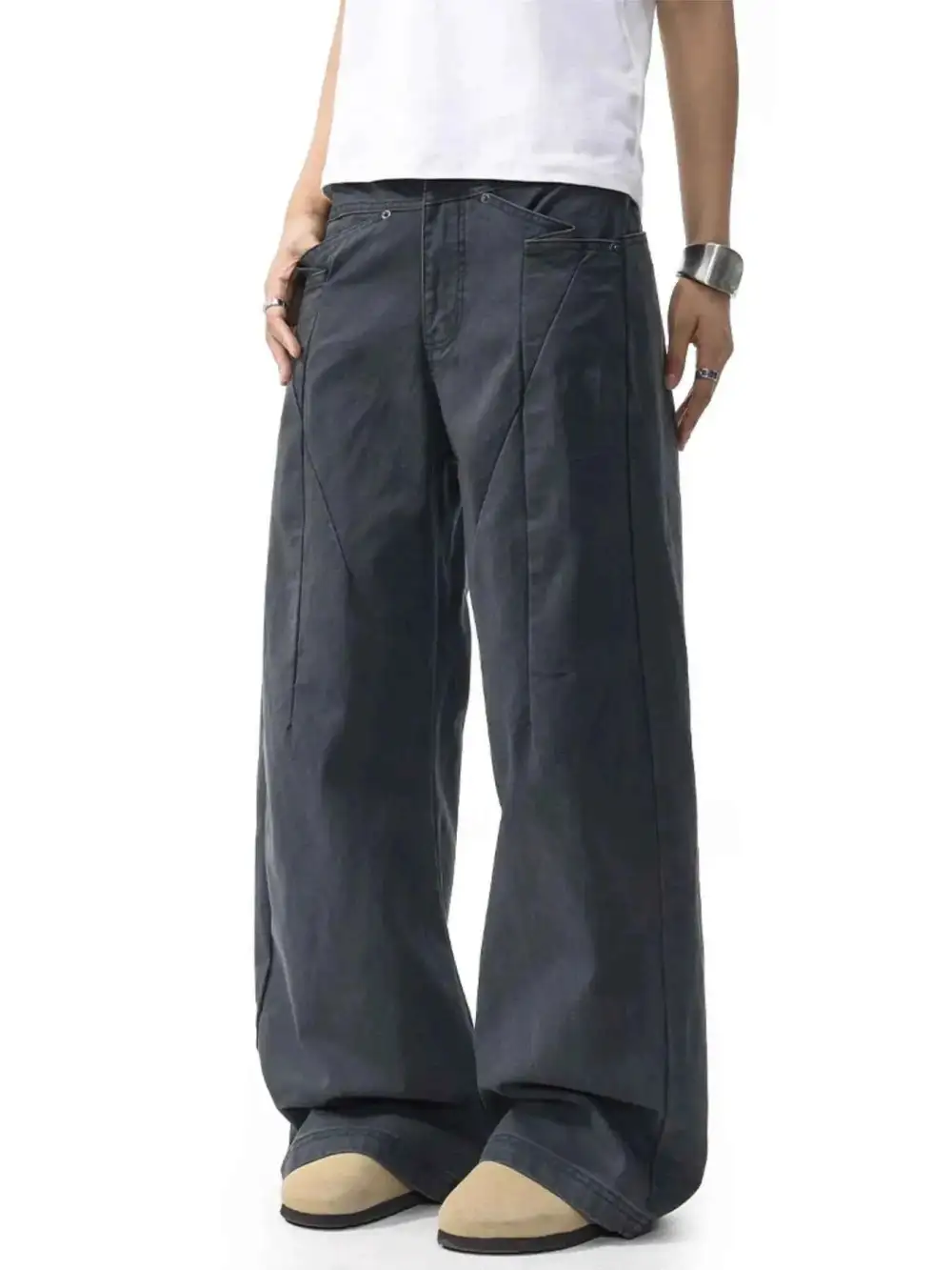 Wide Leg Relaxed Fit Casual Pants