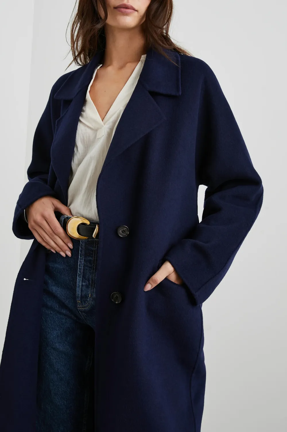Heavyweight Wool Blend Long Women's Coat
