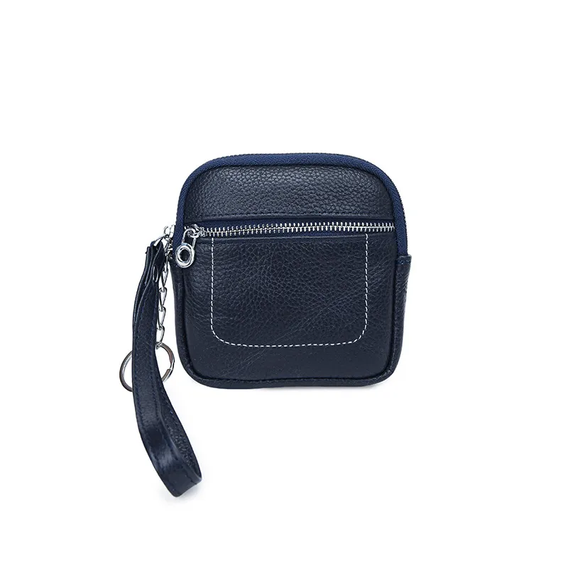 Square Mini Leather Card Wallet & Purse, Zipper Lock Design, Fashion Casual Style Coin Pouch, Perfect Unisex Gift for All Seasons, Stylish Wallet, Coin Bag, Change Purse