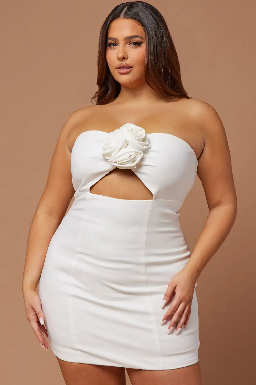 Sophia Grace Rose Mini Dress - White