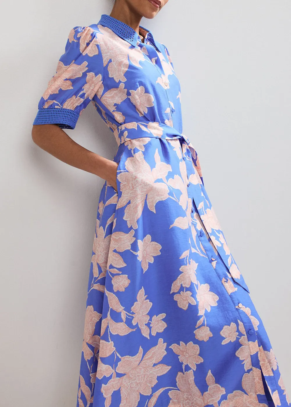 Artistic Bold Saturated Print Short Sleeve Dress