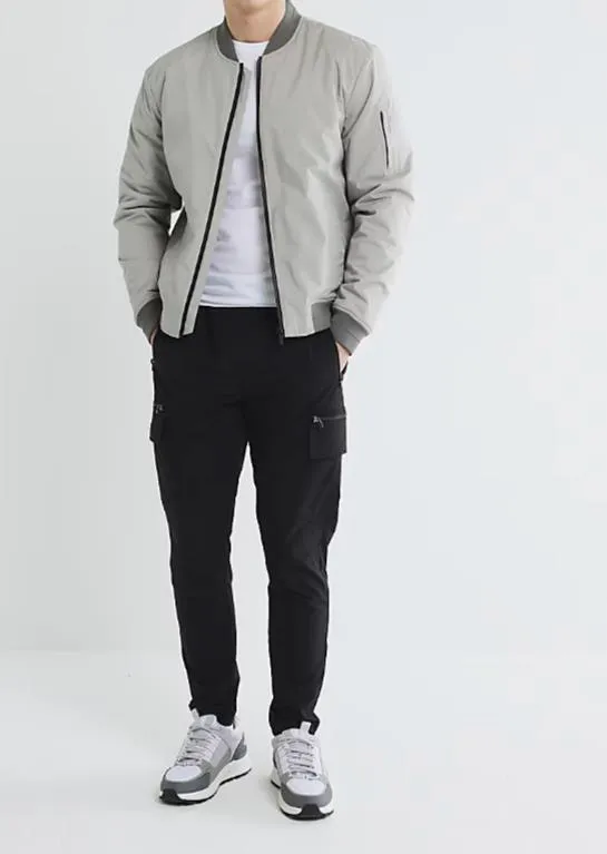 Simple And Stylish Grey Men's  Regular Fit Jacket