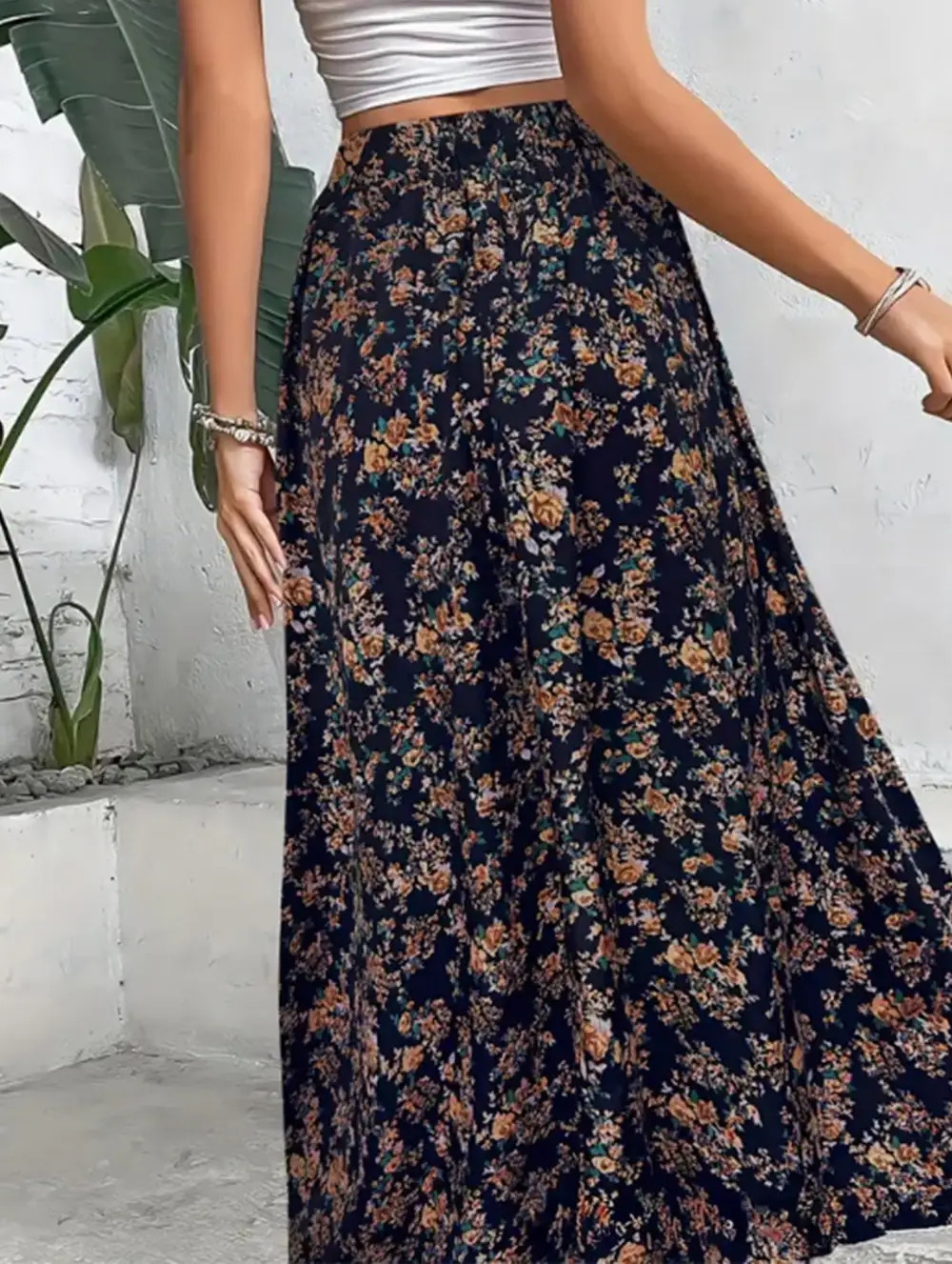 Everyday High Waist Midi Skirt