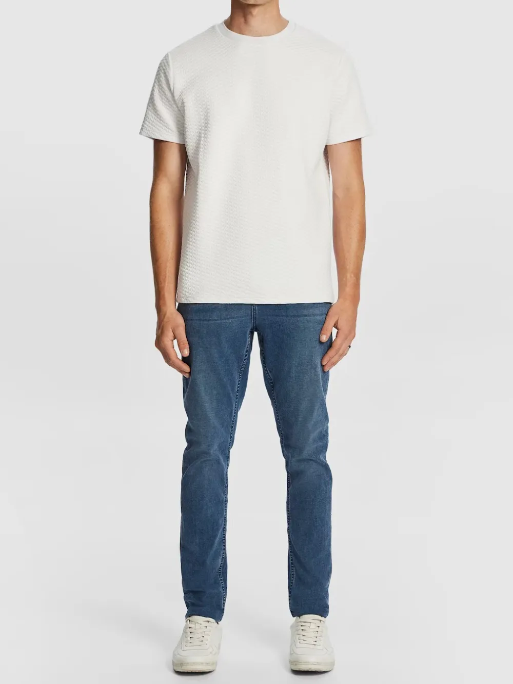 Lightweight Pique Knit Short Sleeve Tee