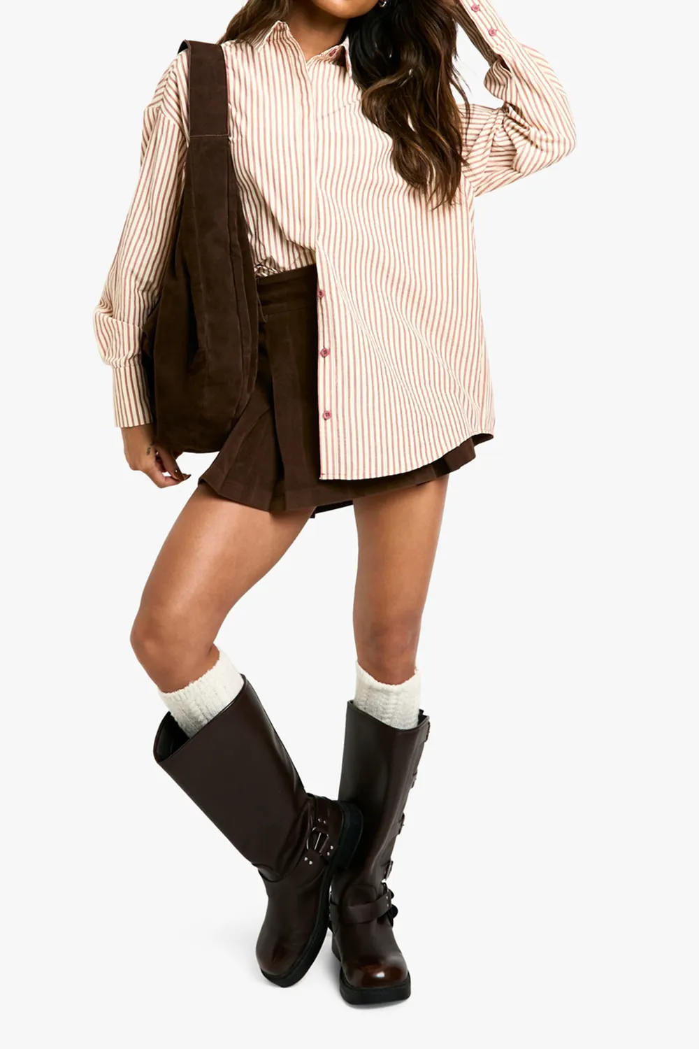 Extra Loose Striped Cotton Women's Shirt