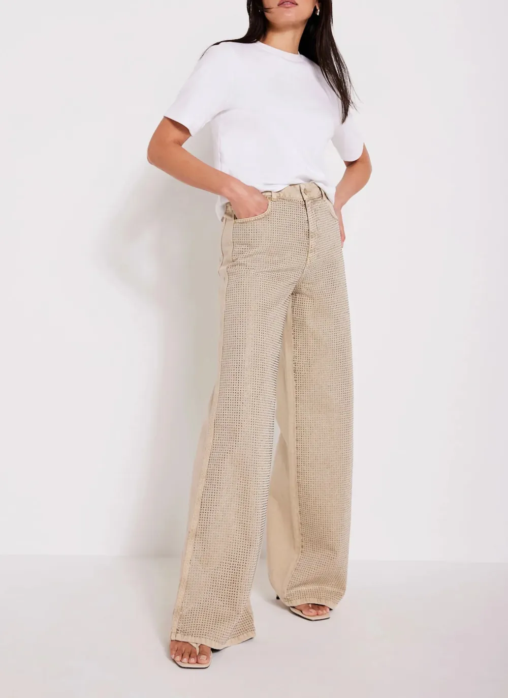 Casual Style Neutra Wide Leg Jeans